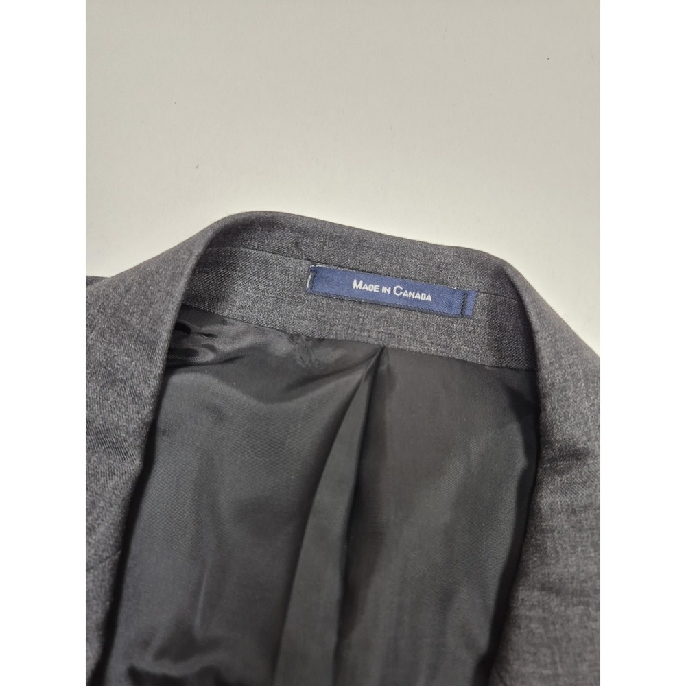 VTG Lauren Ralph Lauren Suit Mens 54 Gray Super 120s Wool Cashmere 2 Piece 50x36 - Picture 7 of 16